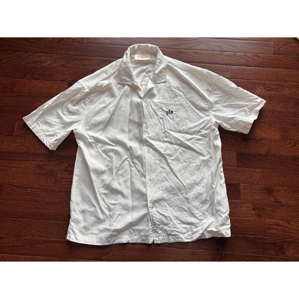 YoungLA White Yacht Club Button up small yla tencel linen